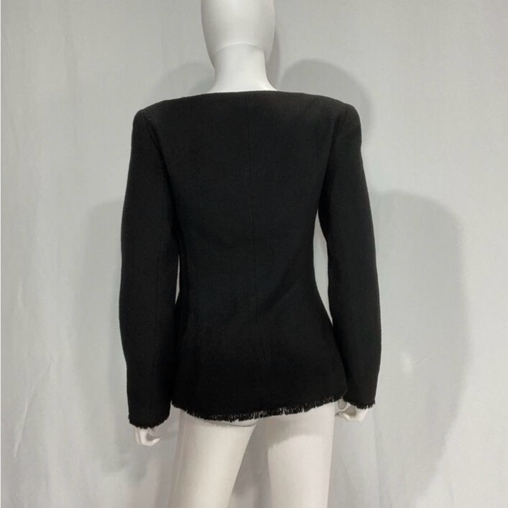 NWT Reformation Colleen' Black Long Sleeve Square Neck Top Size 2 - Picture 3 of 9